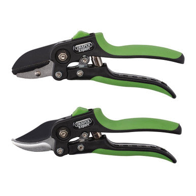 (D) Anvil and Bypass Secateurs Set, 200mm (2 Piece)