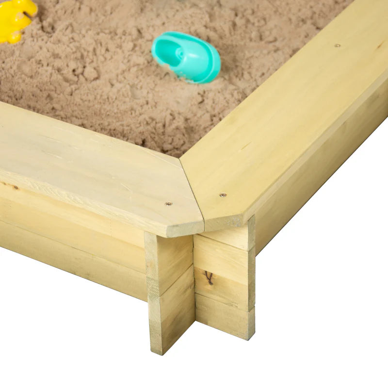 Wooden Sandpit With Canopy