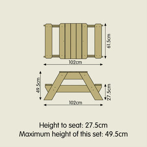 Early Fun Picnic Table Sandpit