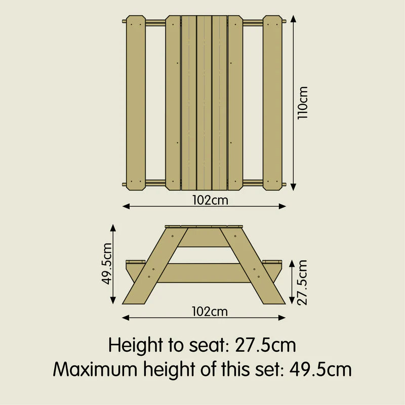 Deluxe Picnic Table Sandpit