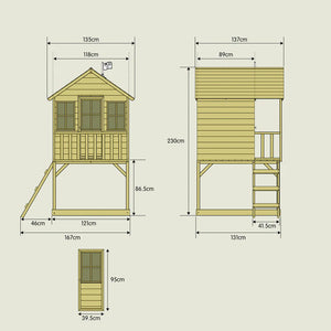 Hill Top Wooden Tower Playhouse