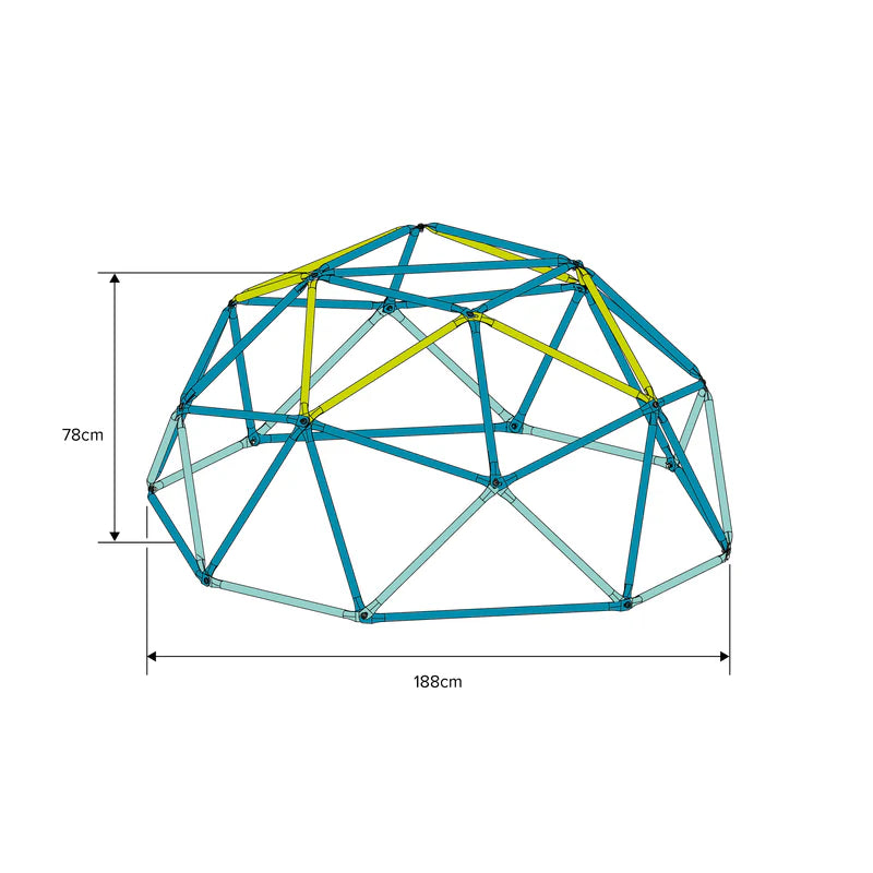 TP 1.9M Metal Climbing Dome With Sandpit