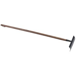 (D) Carbon Steel Garden Rake with Ash Handle