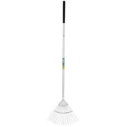 (D) Stainless Steel Soft Grip Lawn Rake