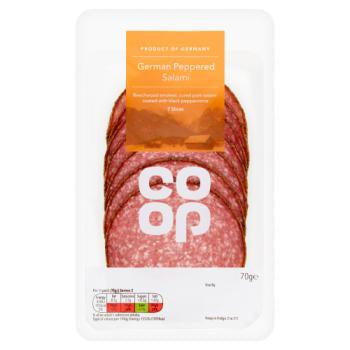 Co-op German Peppered Salami 70g