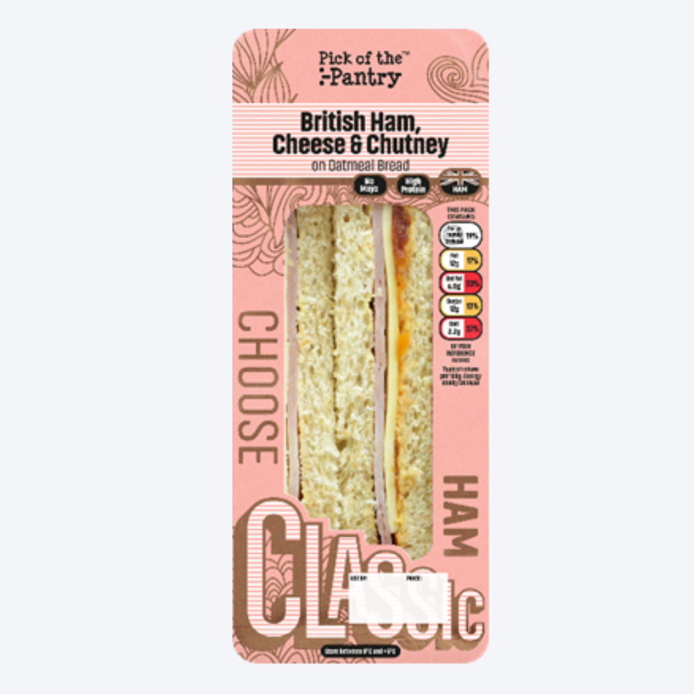 421020 Pick of the Pantry British Ham, Cheese & Chutney Sandwich