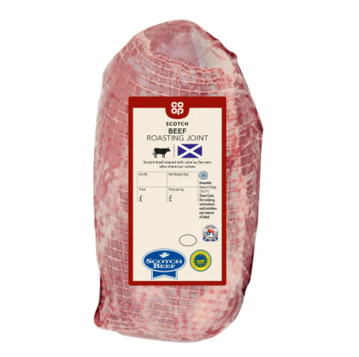 Co-op Unfatted Beef Roasting Joint (approx 1.4kg)  /kg QS [007]